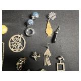 Large Lot of SINGLE Costume Assorted Earrings & Eyeglass Holder Chain
