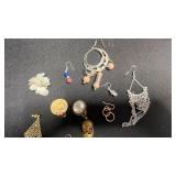 Large Vintage Costume Jewelry Collection of SINGLE Earrings