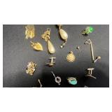 Large Vintage Costume Jewelry Collection of SINGLE Earrings