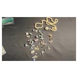 Assorted Jewelry Charms, Beads & Pearl Strand - Odds & Ends for Jewelry Making Craft Supplies