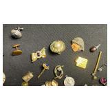 Vintage Costume Jewelry Assortment - Brooches, Pins & Earrings Odds & Ends for Jewelry Making