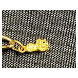 Collectible VTG Greenfield Village Shield Pendant Charm Bracelet - Gold-Tone