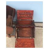Vintage Wooden Magazine Holder & Possible Wooden Sewing Box