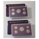 1988 US Mint Proof Set, 1990 US Mint Proof Set