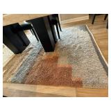 West Elm Fieldscape Shag Rug 6x9 Wool Geometric Area Rug Good