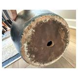 Large Unmarked Art Pottery Floor Vase Teal Brown Glaze 56in Tall