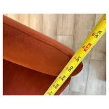 Modern Swivel Barrel Club Chair Rust Orange Upholstered Very Good