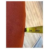 Modern Swivel Barrel Club Chair Rust Orange Upholstered Very Good