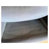 Modern Barrel Swivel Accent Chair Dark Bluish Gray 30in Wide Good