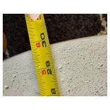 Round Faux Stone Plaster Look Coffee Table Cream 16in Tall Crack