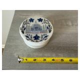 Handmade White Marble Inlay Taj Mahal Trinket Box Round Lid