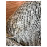 West Elm Chunky Knit Throw Blanket Sage Green 50x60 Good