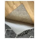 West Elm Souk Wool Rug 5x8 Gray Ivory Geometric Handmade Good