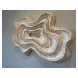 West Elm Large Organic String Wall Sculpture 54x38 Ivory