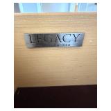 Legacy Classic Modern 6 Drawer Dresser with Mirror White Brown Top