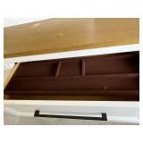 Legacy Classic Modern 6 Drawer Dresser with Mirror White Brown Top