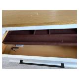 Legacy Classic Modern 6 Drawer Dresser with Mirror White Brown Top