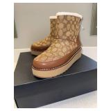 Coach Indi Sig JQD Bootie Khaki Saddle Women