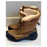 UGG Australia Shearling Winter Boots Brown Vibram Sole US 6 Very Good