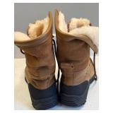 UGG Australia Shearling Winter Boots Brown Vibram Sole US 6 Very Good