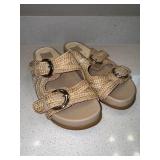 Dolce Vita Woven Slide Sandals Natural Ring Buckle Women