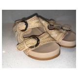 Dolce Vita Woven Slide Sandals Natural Ring Buckle Women