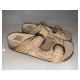 Dolce Vita Woven Slide Sandals Natural Ring Buckle Women