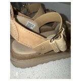 UGG Platform Buckle Strap Sandals Tan Beige Womens US 7 Good