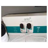 Arlo Essential Indoor Pan Tilt Camera 2 Pack HD Plug-In Open Box