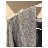 GAP Big Shirt Flannel Small Plus Gray Hooded Cardigan 2 Pc Lot