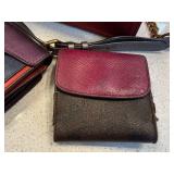 Coach Leather Colorblock Crossbody Bag Wallets 3 Pc Lot Good