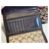 Coach Purse & Wallet Lot 4 Pc Signature Canvas Leather Mixed Condition