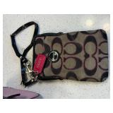 Coach Purse & Wallet Lot 4 Pc Signature Canvas Leather Mixed Condition