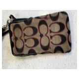 Coach Purse & Wallet Lot 4 Pc Signature Canvas Leather Mixed Condition