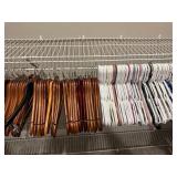 Mixed Lot Wooden & Plastic Clothes Hangers Adult Size Good Condition