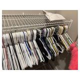 Mixed Lot Wooden & Plastic Clothes Hangers Adult Size Good Condition