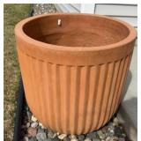Large Fluted Terracotta Color Outdoor Planter Pot Patio Garden Decor