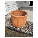 Large Fluted Terracotta Color Outdoor Planter Pot Patio Garden Decor