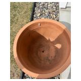 Large Fluted Terracotta Color Outdoor Planter Pot Patio Garden Decor