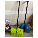 Snow Removal Tool Lot 3 Pc Shovels & Push Pusher Plastic Good
