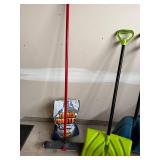Snow Removal Tool Lot 3 Pc Shovels & Push Pusher Plastic Good