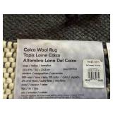 West Elm Colca Wool Rug Runner 2.5x9 Flax Geometric Fair Trade