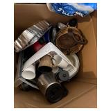 Mixed Kitchen Housewares Lot Mugs Pans Tumbler Basket Coffee Press