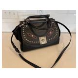 Coach Drifter Studded Leather Satchel Crossbody Black Style 37420