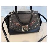 Coach Drifter Studded Leather Satchel Crossbody Black Style 37420