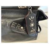 Coach Drifter Studded Leather Satchel Crossbody Black Style 37420