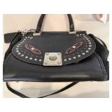 Coach Drifter Studded Leather Satchel Crossbody Black Style 37420