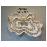 West Elm Large Organic String Wall Sculpture 54x38 Ivory