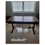Martin Furniture Wood Executive Desk 60x28x31 In With Cable Grommets & Drawers