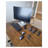 Dell Monitor & HP Keyboard & 2x Logitech Mice & Dell Headset - Office Bundle